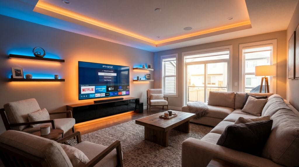 Samsung Smart TV displaying IPTV setup screen